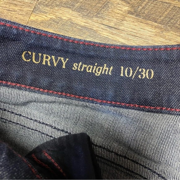 Talbots Jeans Women 10/30 Blue Curvy Fit Straight Leg Ankle Crop Denim Dark Blue - Picture 4 of 8